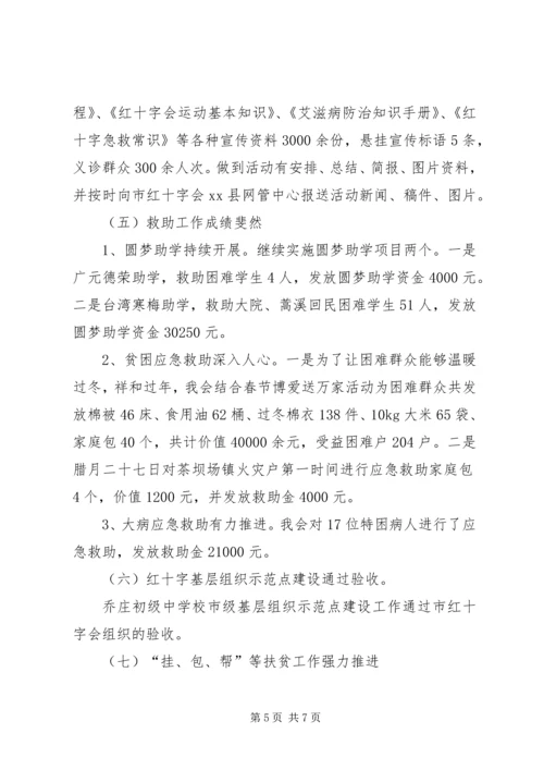 县红十字会上半年工作报告.docx