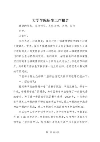 大学学院招生工作报告.docx