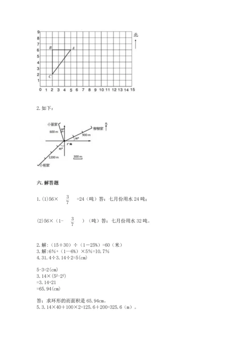 人教版六年级上册数学期末检测卷【各地真题】.docx