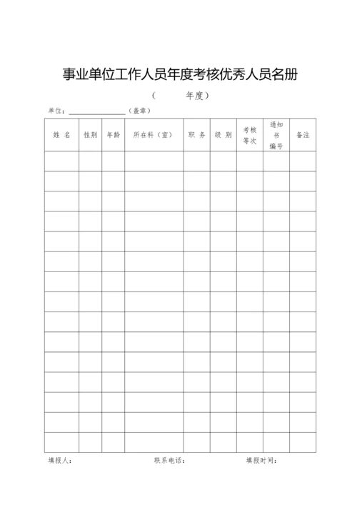公务员年度考核测评表.docx