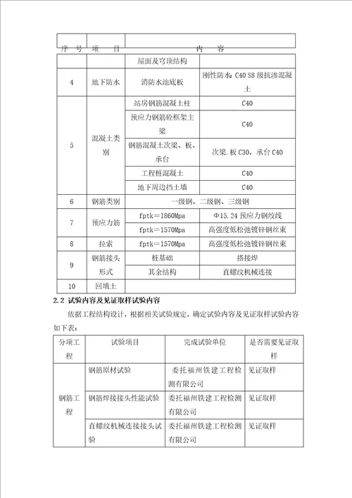 福州站房主体结构试验方案