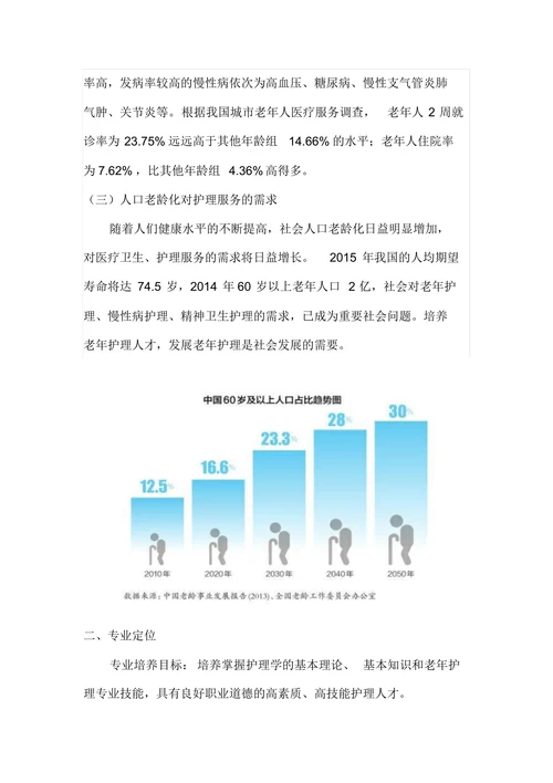 开设老年护理专业可行性报告