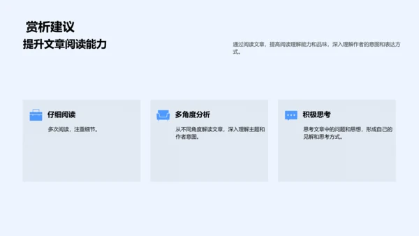 课文赏析学习报告PPT模板