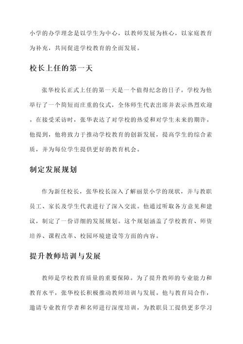 丽景小学新任校长事迹介绍