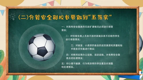 黄色黑板粉笔学校教师安全ppt课件开学