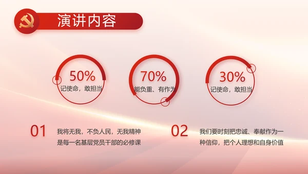 红色大气党员读书分享会动态PPT模板