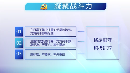 开展蓝色党支部学习教育活动动态PPT模板