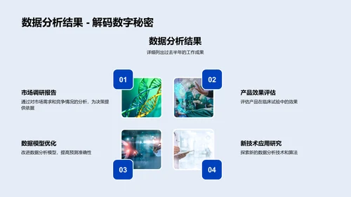 生物部门半年工作总结PPT模板