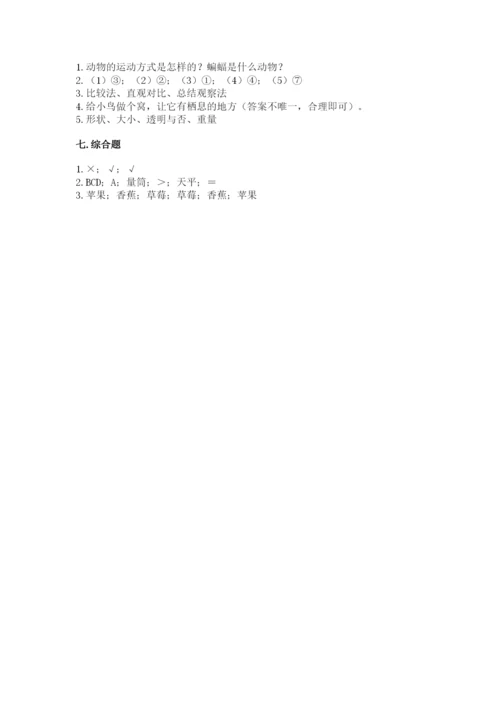 教科版小学科学一年级下册期末测试卷精品（夺冠）.docx