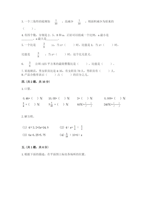 苏教版六年级数学小升初试卷及完整答案（考点梳理）.docx
