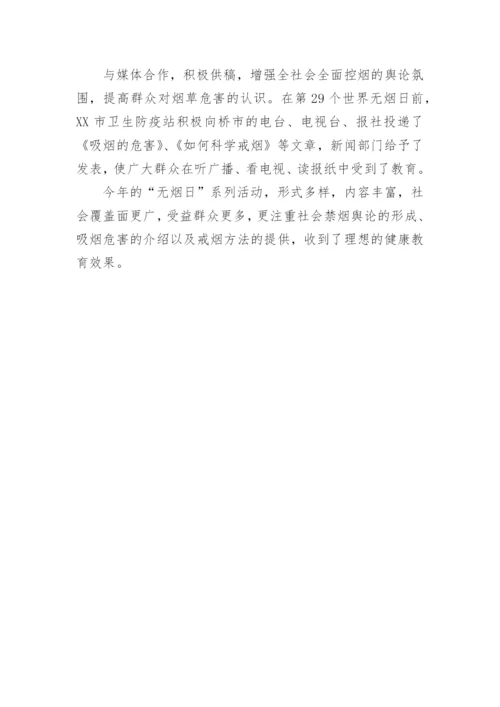 医院世界无烟日活动总结.docx