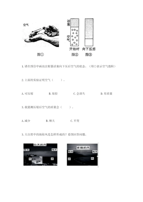 教科版三年级上册科学期末测试卷含答案（实用）.docx