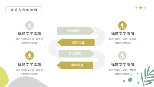 绿色植系文艺风简约学习汇报PPT模板