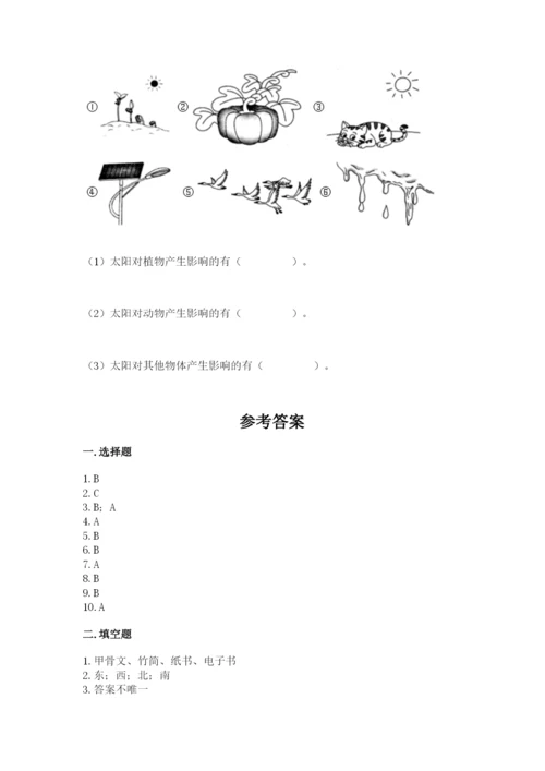 教科版二年级上册科学期末测试卷及完整答案（历年真题）.docx