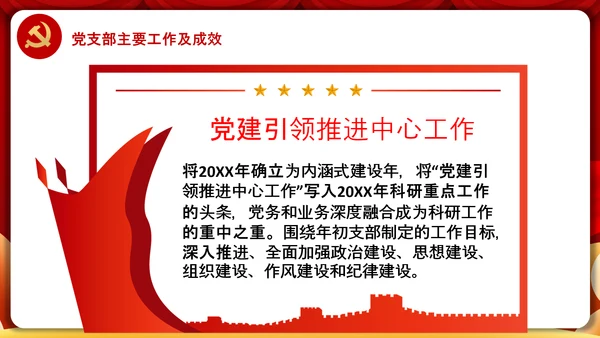 党委党支部书记述职报告工作总结党建经验PPT