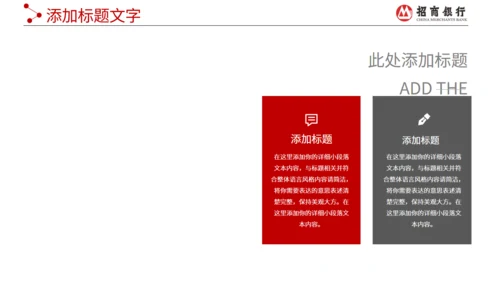 招商银行工作报告通用PPT模板