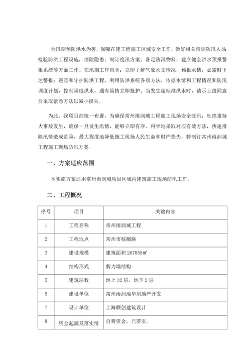 建筑工程综合项目施工现场防汛专项方案.docx