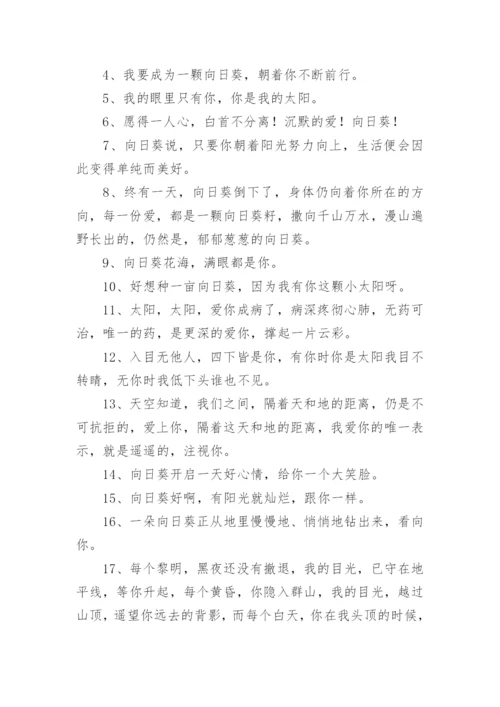 向日葵唯美语录.docx
