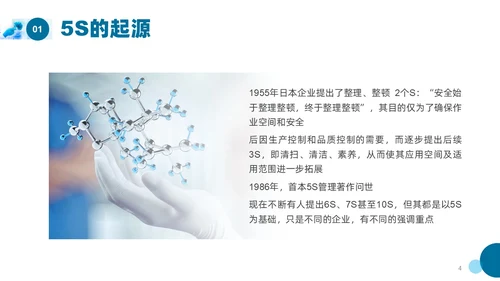 蓝色实拍实验室管理5SPPT课件