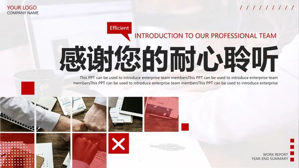 商务企业团队成员介绍PPT模板