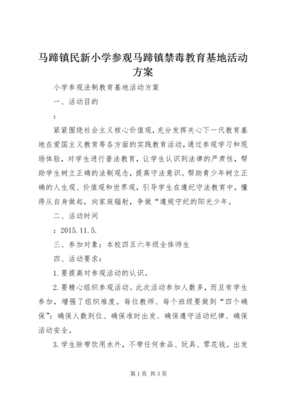 马蹄镇民新小学参观马蹄镇禁毒教育基地活动方案 (4).docx