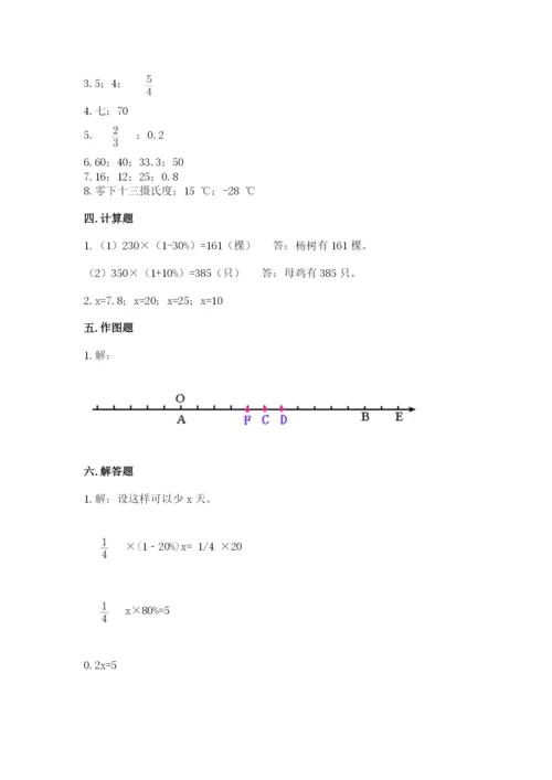 冀教版六年级下册数学期末测试卷（word）.docx