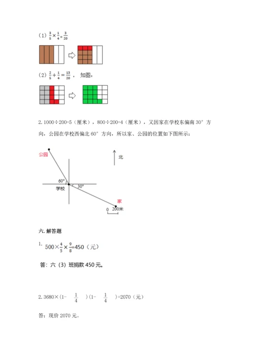 人教版六年级上册数学期中测试卷含答案（精练）.docx