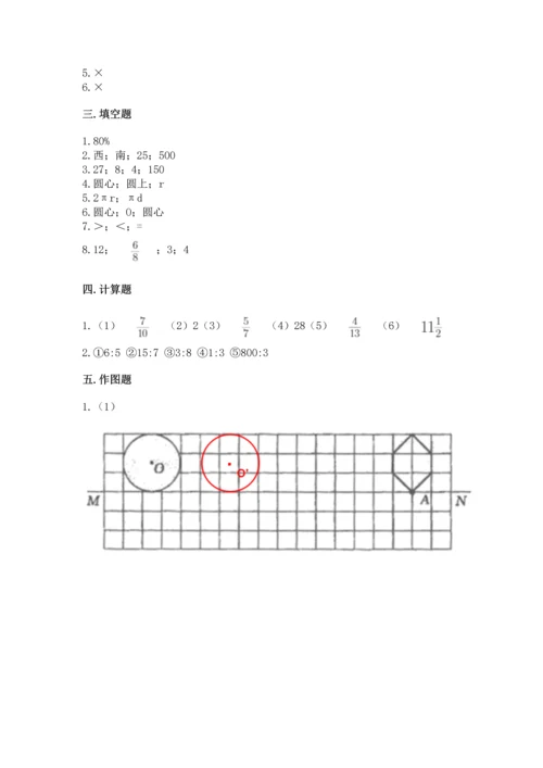 人教版六年级上册数学期末测试卷必考题.docx