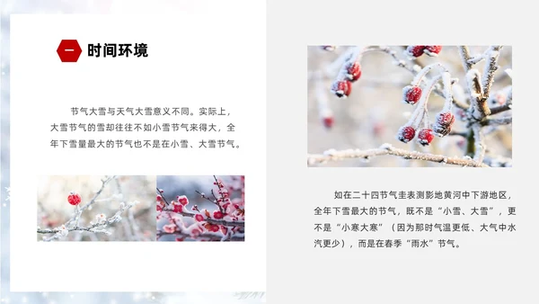 白色简约实拍雪景中国传统节气大雪节气介绍PPT