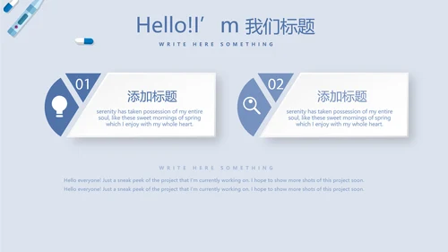 蓝医药代表季度工作汇报工作总结动态PPT