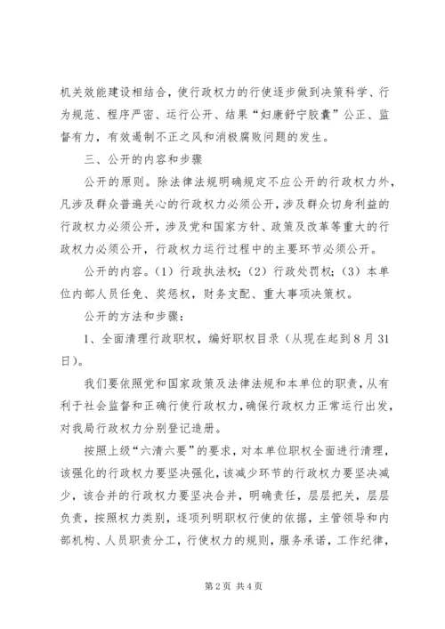 邮政局关于推进行政权力公开透明运行工作的实施方案_1.docx