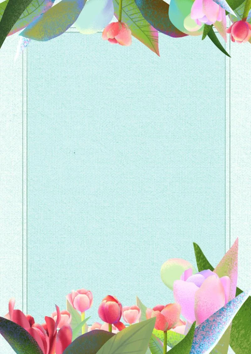 小清新手绘花卉手帐word模板