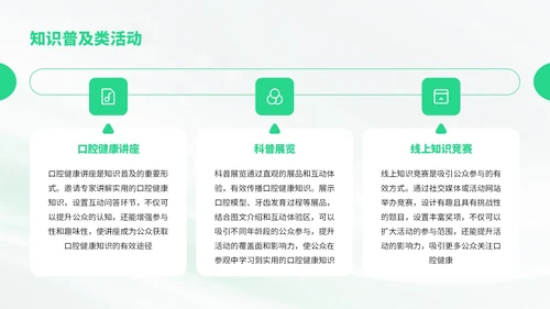 绿色简约风爱牙日知识宣传科普PPT