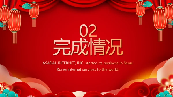 红色喜庆公司联欢晚会年终总结PPT动态模板