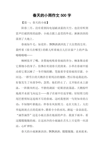 春天的小雨作文500字.docx