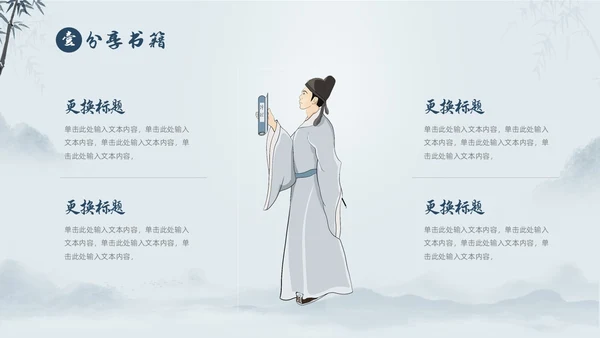 蓝色中国风好书分享好书推荐读书分享
