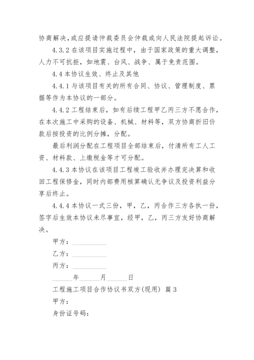 工程施工项目合作协议书双方(现用).docx