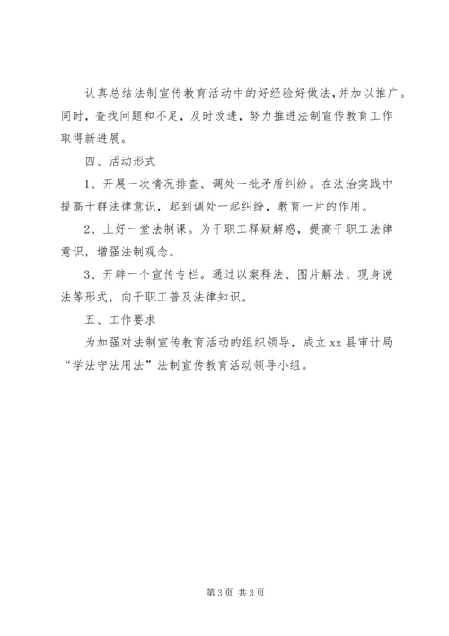 青少年法制宣传教育活动的实施方案 (2).docx