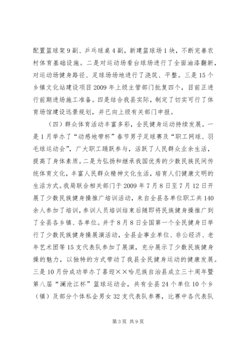 文化体育局工作总结及工作计划.docx