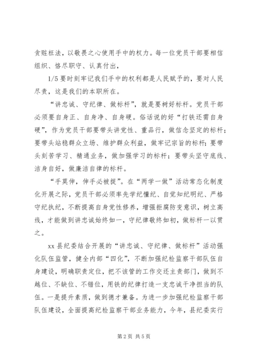 讲忠诚守纪律做标杆活动方案 (3).docx