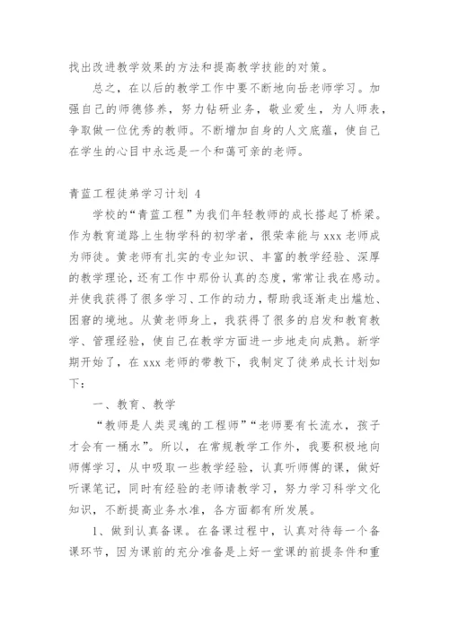 青蓝工程徒弟学习计划.docx