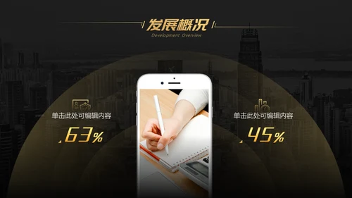 黑金商务工商管理专业构建通用PPT模板