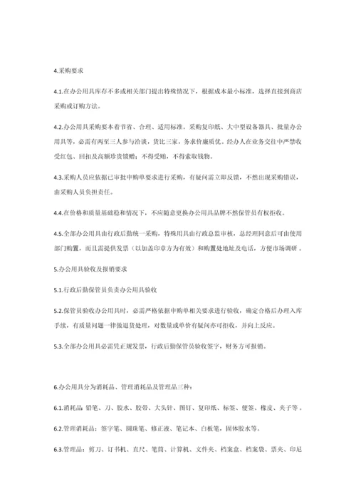 办公用品管理核心制度完整版.docx