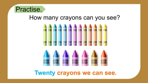 Module 5 Unit 1  There are only nineteen crayons.课