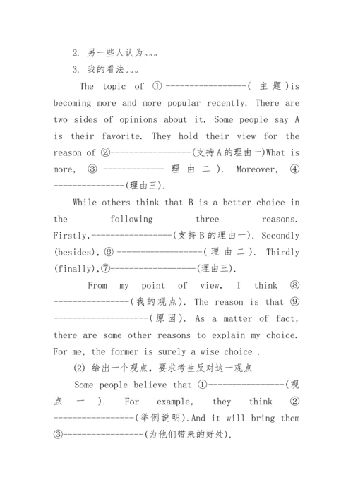 高考英语作文万能模板句型汇总.docx