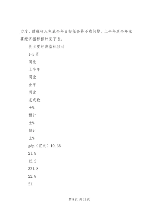 乡镇某年上半年经济运行形势分析.docx