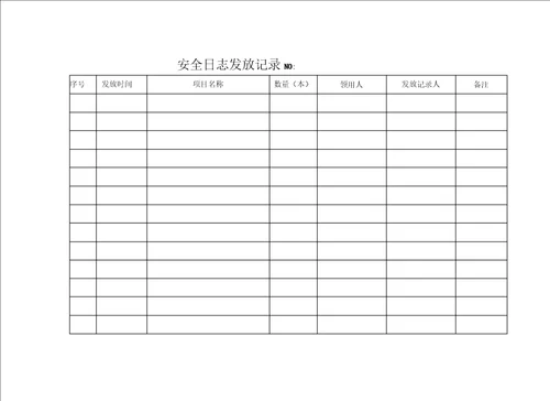 建筑施工企业安全管理台帐