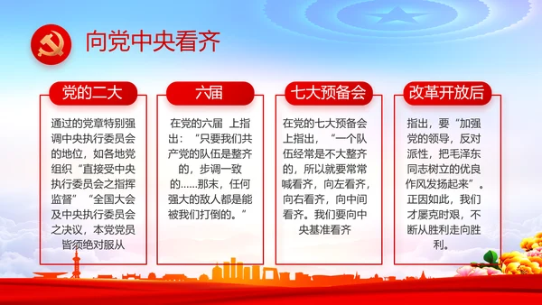 红色党建党支部述职报告动态PPT