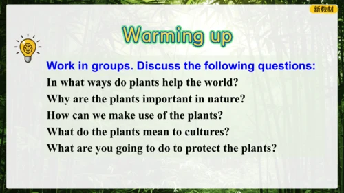 Unit 6 The power of plants Presenting ideas 课件 外研版