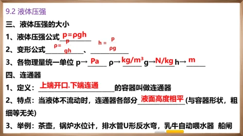 八下知识梳理 物理复习笔记  课件（50页）